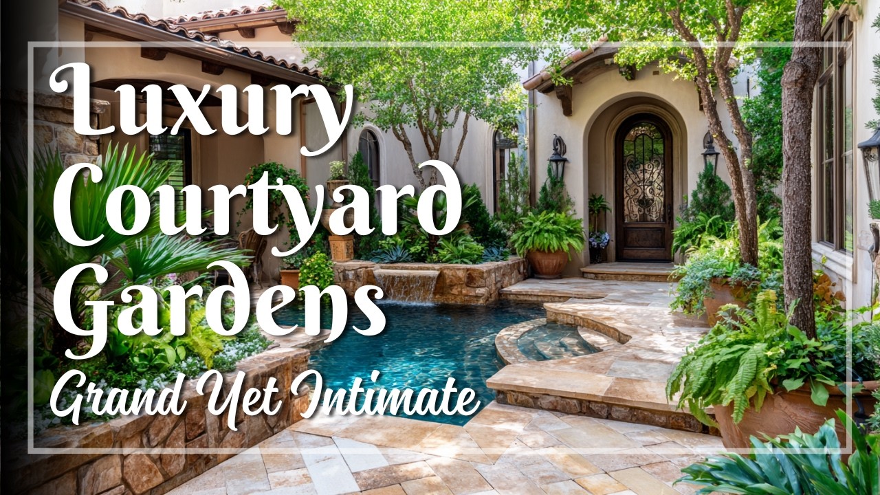 Luxury Courtyard Home Garden Ideas 🌺 Can Enclosed Green Spaces Feel Grand and Intimate?