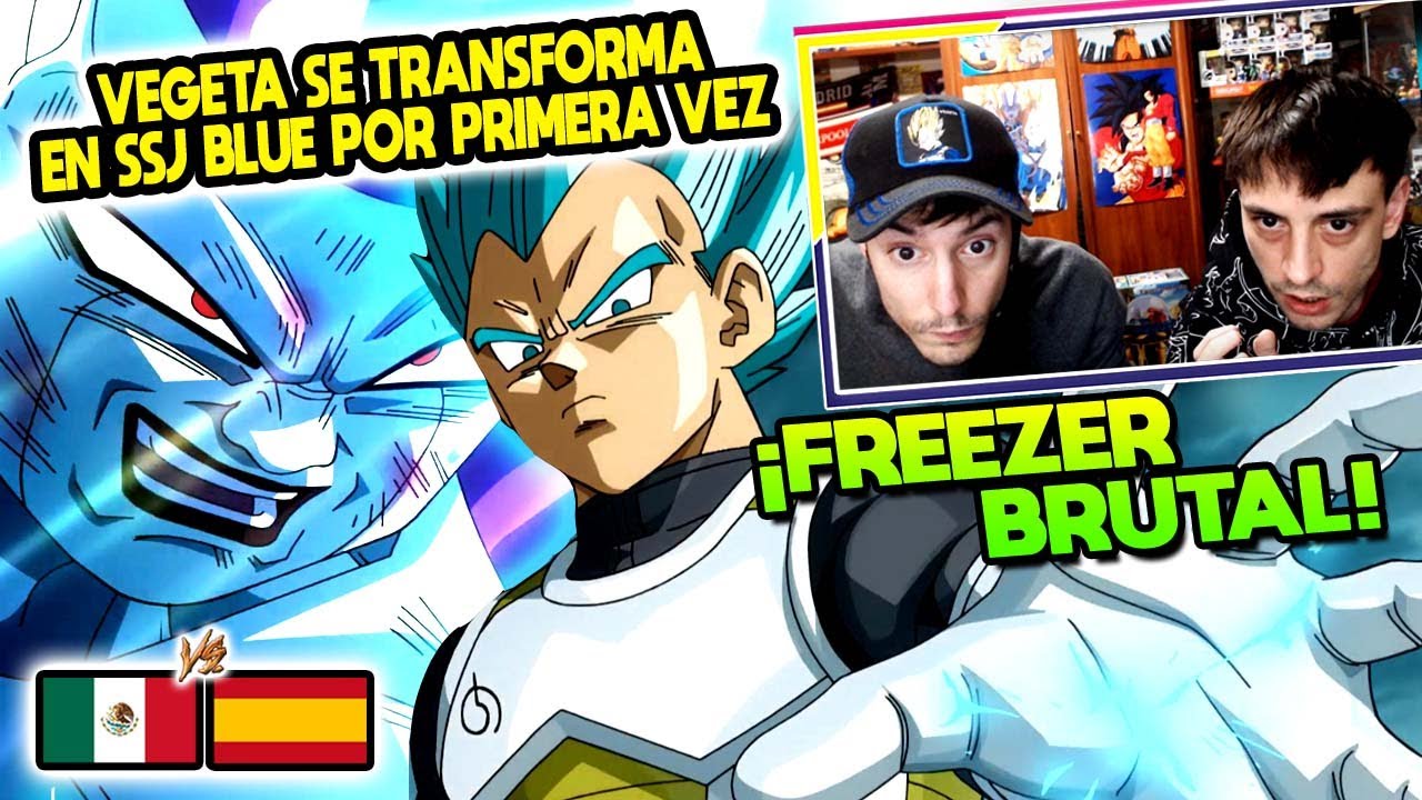 ESPAÑOLES REACCIONAN A DRAGON BALL LATINO VS ESPAÑOL 💥FREEZER DESTRUYE LA TIERRA | VEGETA SSJ BLUE💥