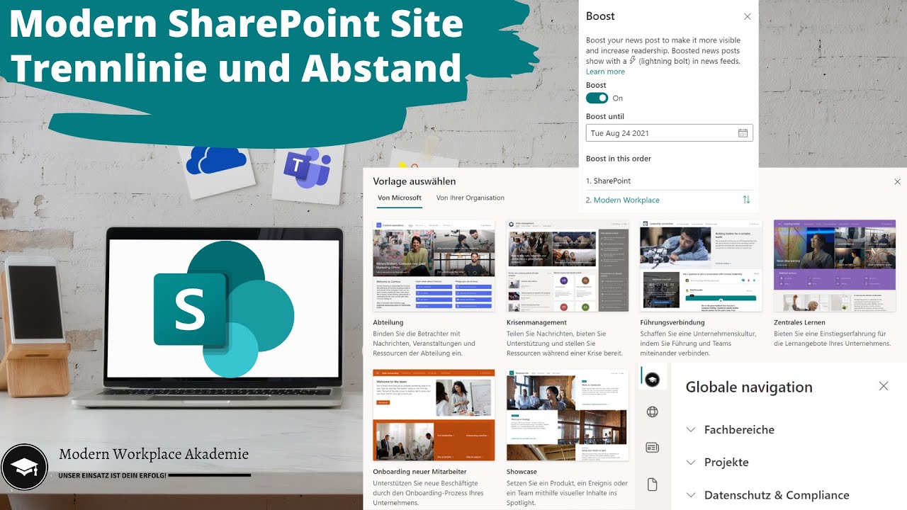 Beste SharePoint Update aller Zeiten! | Globale Navigation, Websitevorlagen, Boost & Neue Abschnitte