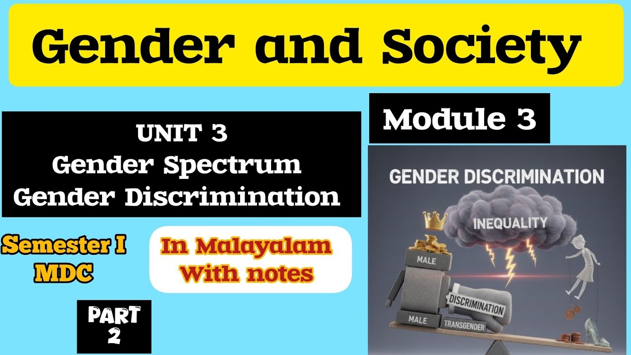 Gender Discrimination Gender and Society MDC Semester I in Malayalam 