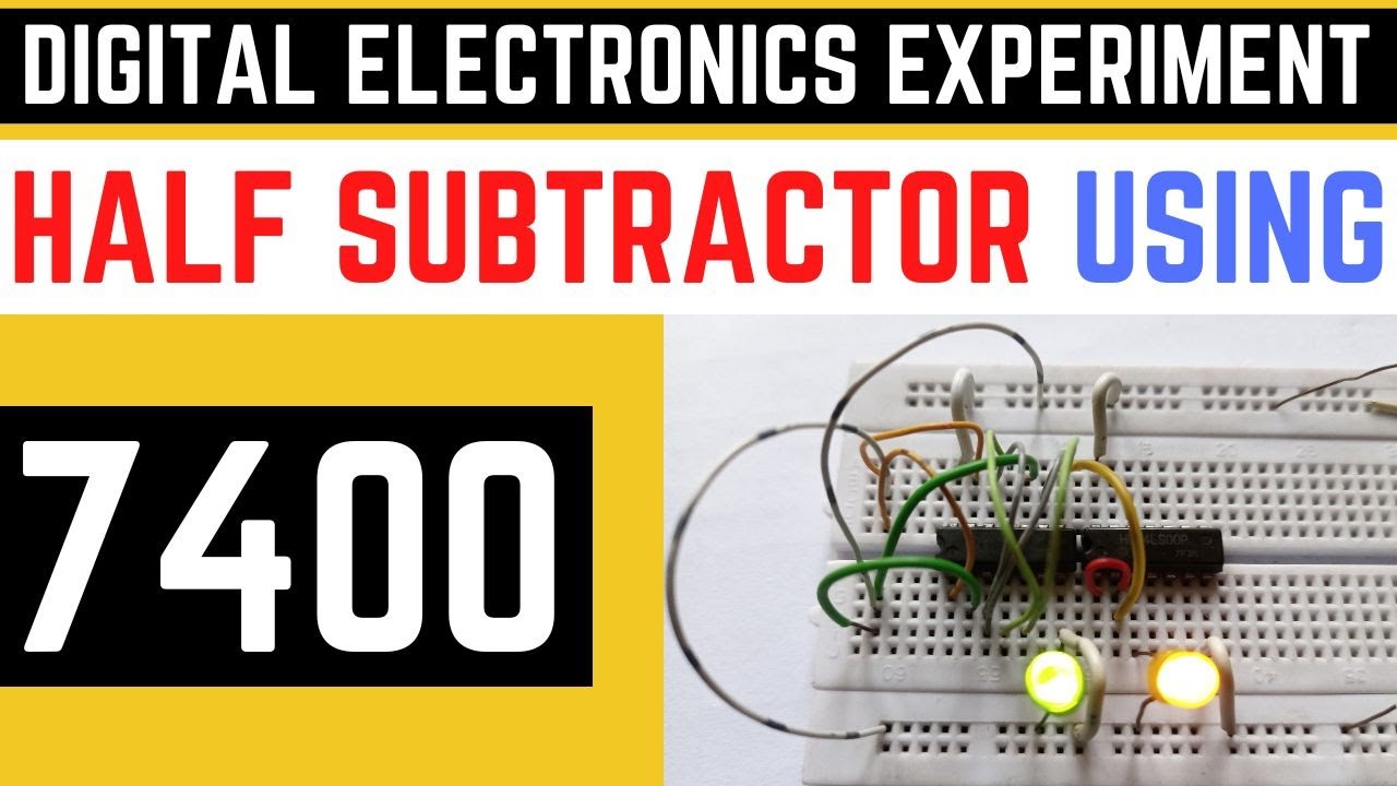 Half Subtracter Using NAND Gates | How do you make a half adder with a NAND gate?