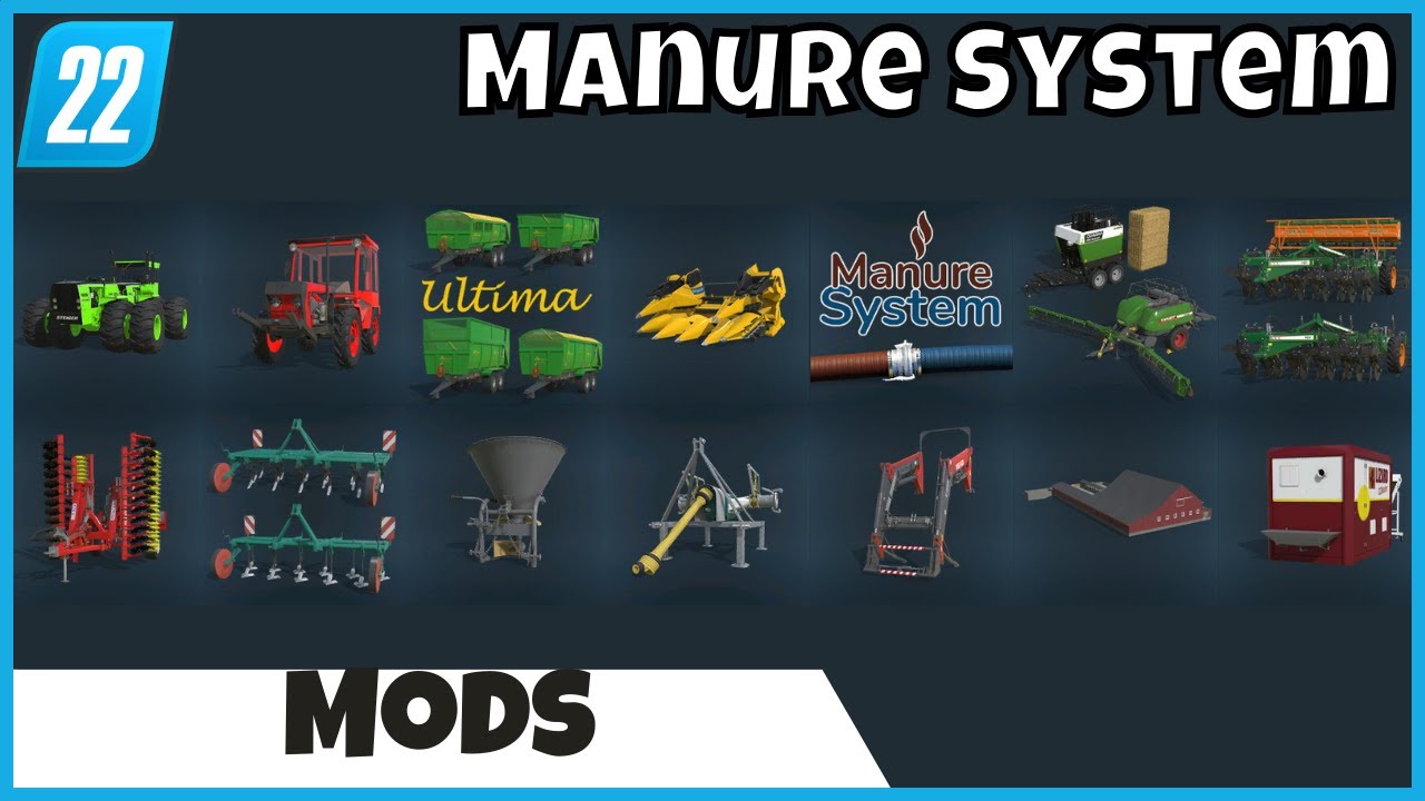 Manure System, encha Reboques Manualmente com Mangueiras e Empilhador de Fardos Farming Simulator 22