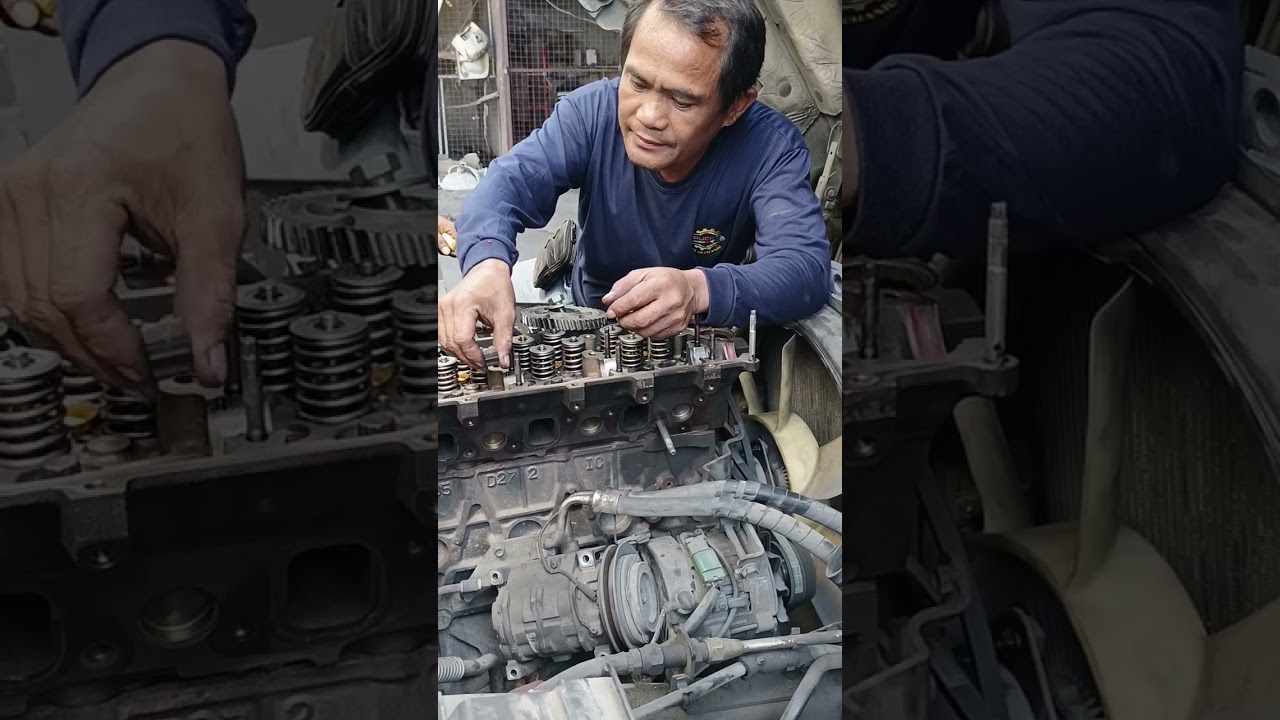 4HK1 Engine Cylinder assembled part1#repair #mechanic #mechanic #viralvideo 