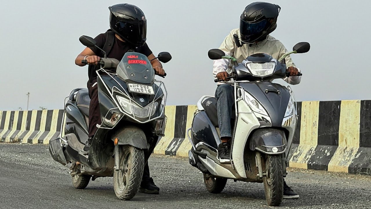 Suzuki Burgman 125 vs Tvs Jupiter 125 || Drag Race || Kuldeep Baghel 
