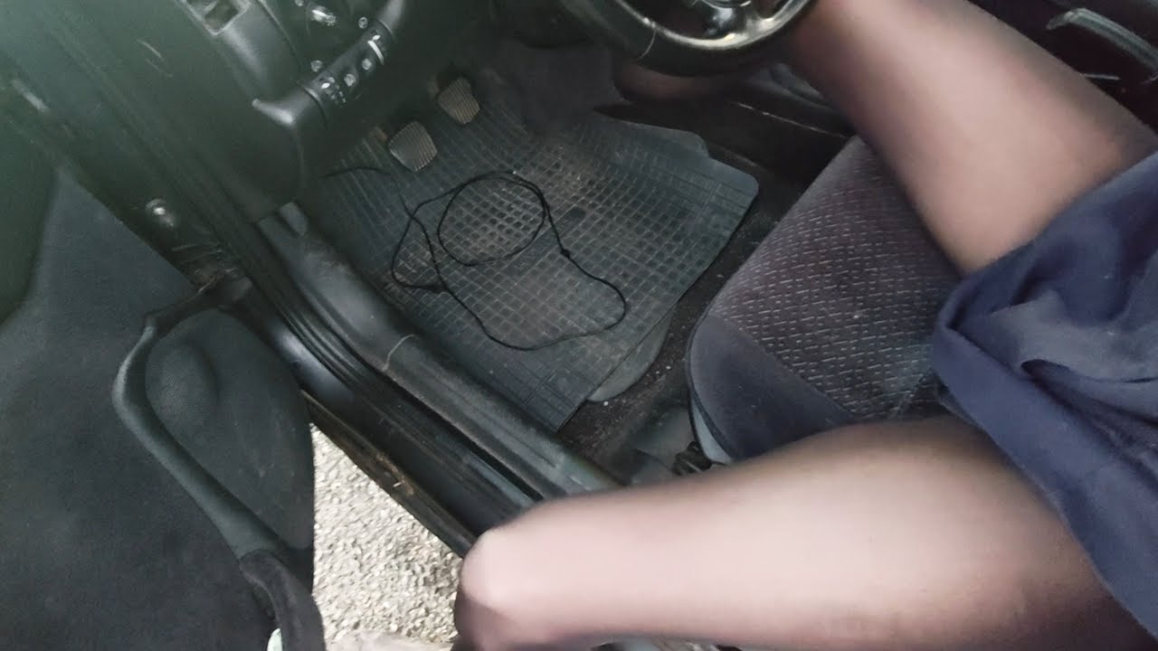 Mommy's Car Won't Start - Cranking & Pedal Pumping in Sheer Black Pantyhose