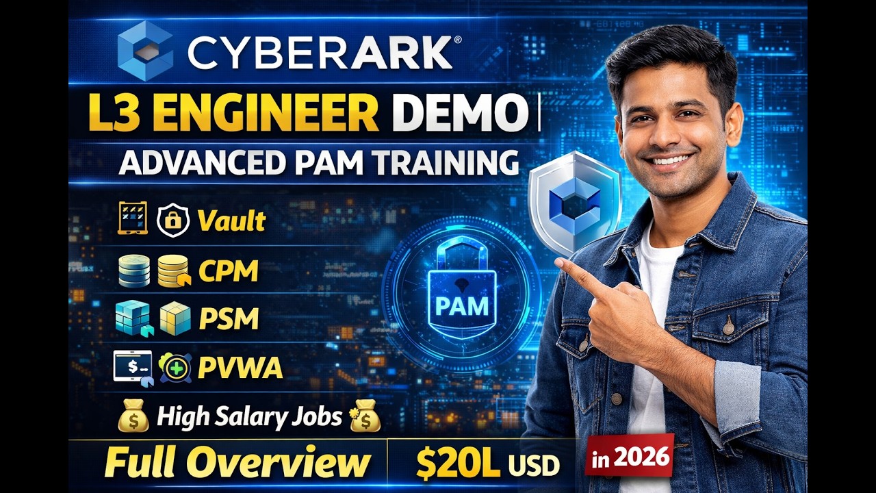 CyberArk PAM Demo Class | Vault, PSM, PVWA, CPM, Integration | L2/L3 Training