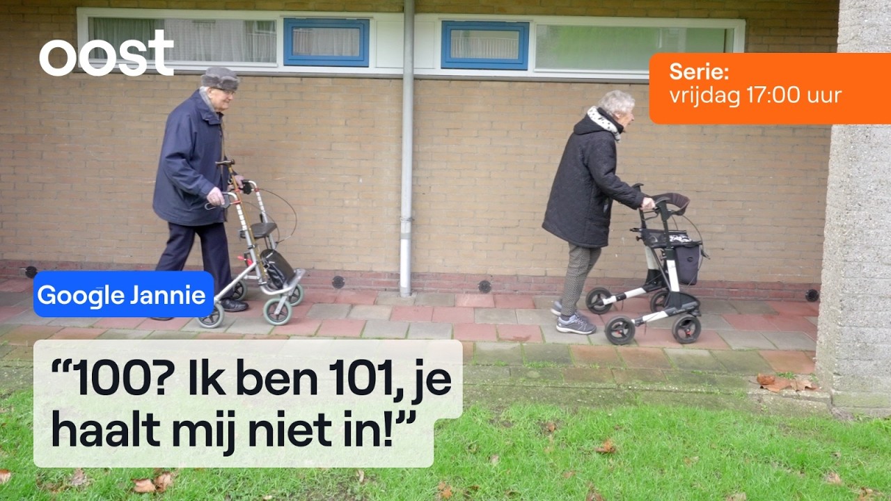 Google Jannie (101) maakt indruk tijdens 'date' met 100-jarige Jan | Oost