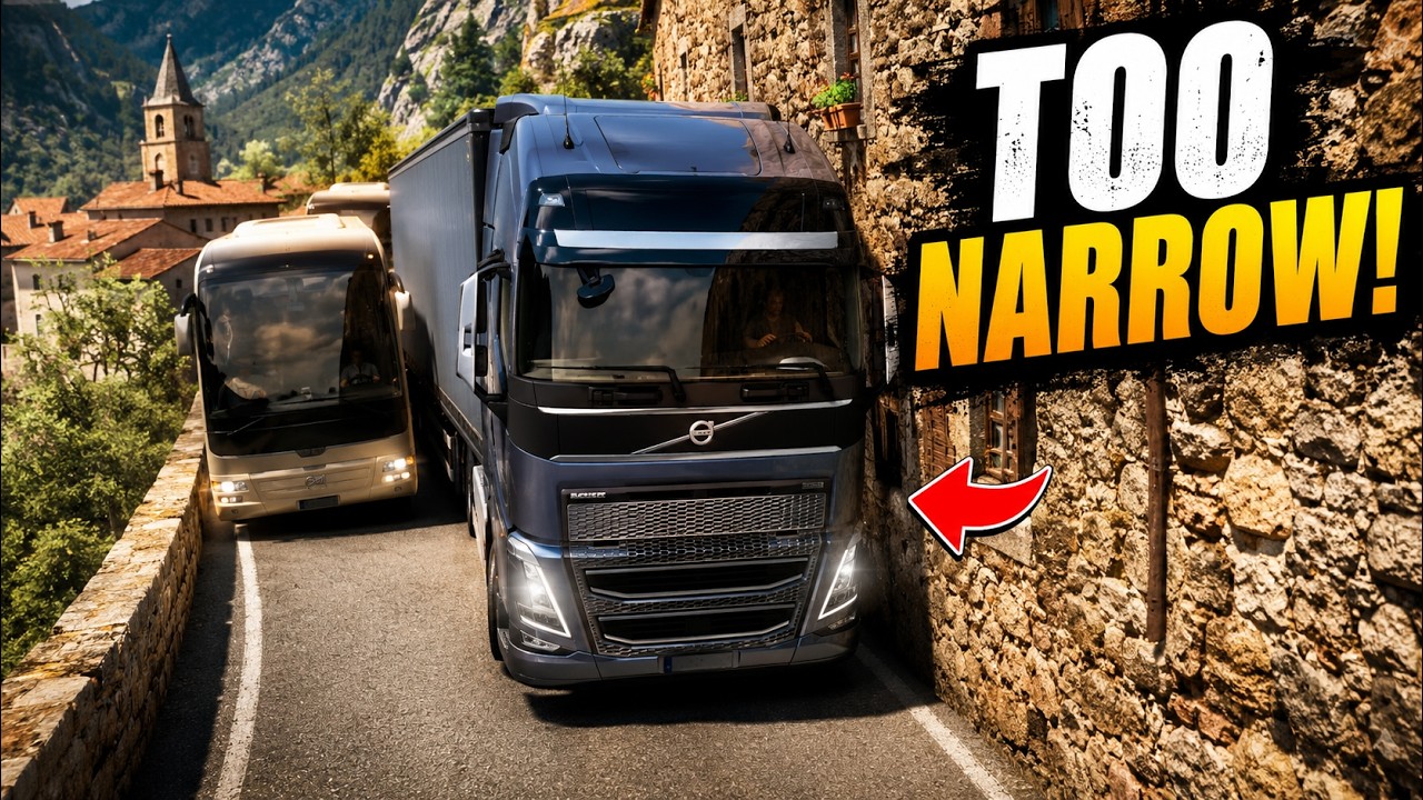 Extremely Narrow Roads! Can I Make It Without Damage? (ETS2)