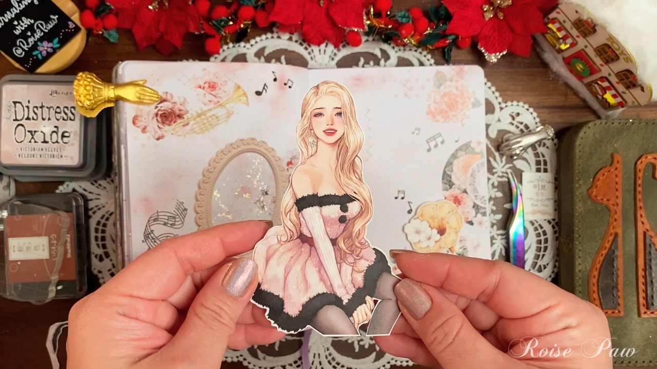 ASMR | Musical  New Year Theme 🎆🎶 | Collage and Diary Keeping