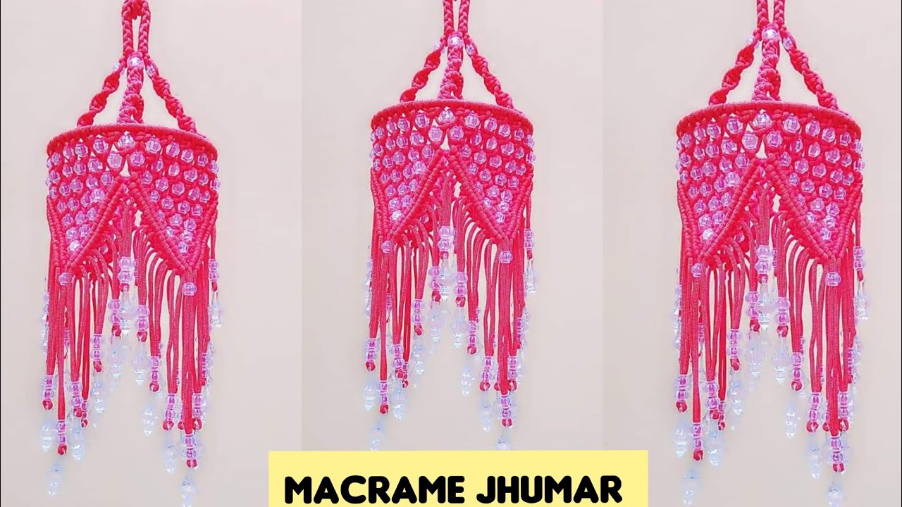 EASY & BEAUTIFUL MACRAME JHUMAR FOR DIWALI DECORATION / EASY JHUMAR FOR BEGGINERS FULL TUTORIAL