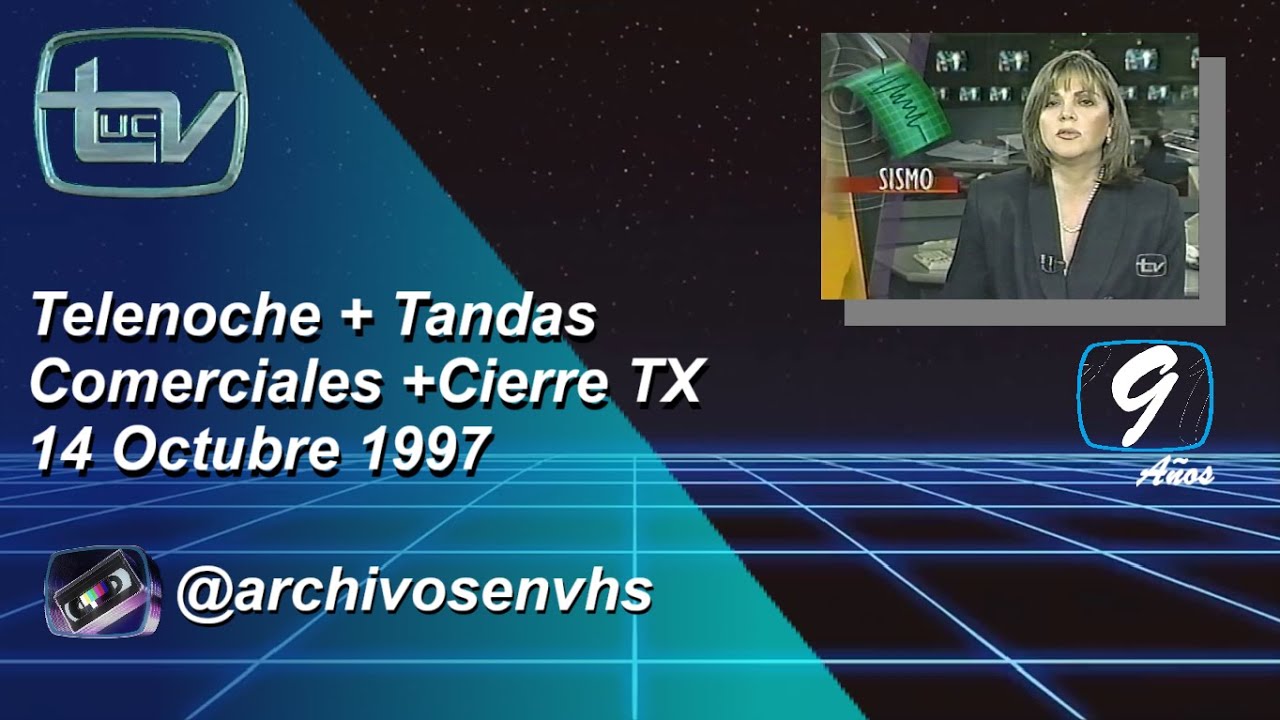 Telenoche + Tandas Comerciales Canal 13 UCTV + Cierre TX - 14 Octubre 1997