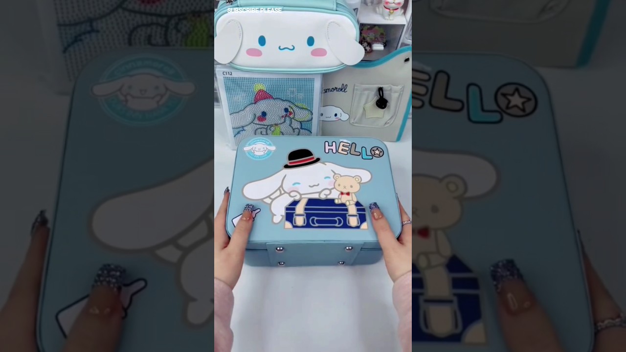 Cinnamon roll Box Order Packing 😻❤️ #asmr #sanrio #cinnamoroll #shorts #smallbusiness #nails #orders