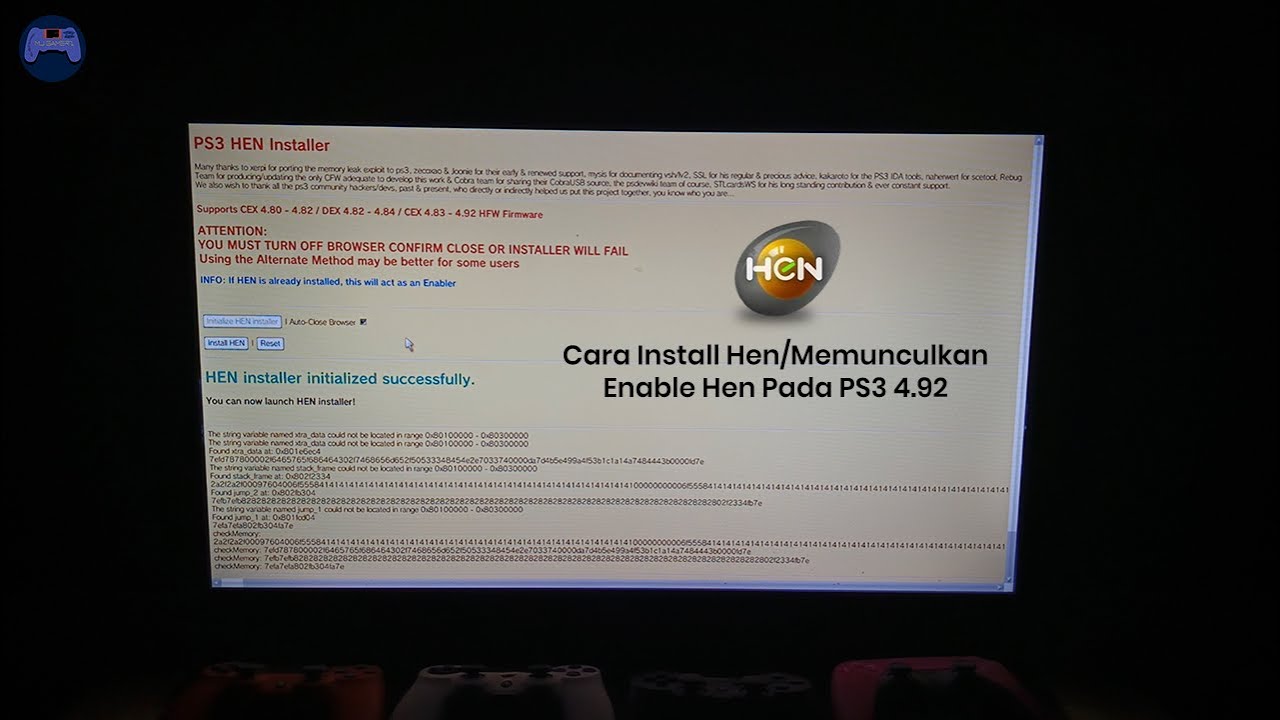 Cara Install Hen/Memunculkan Enable Hen Pada PS3 HFW 4.92!!!
