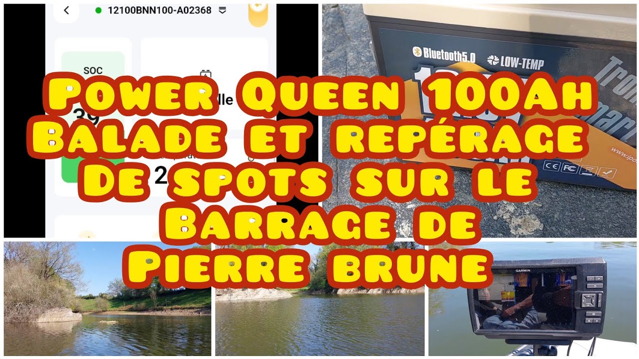 Test de batterie power Queen exploration de spots ( pêche de la carpe )