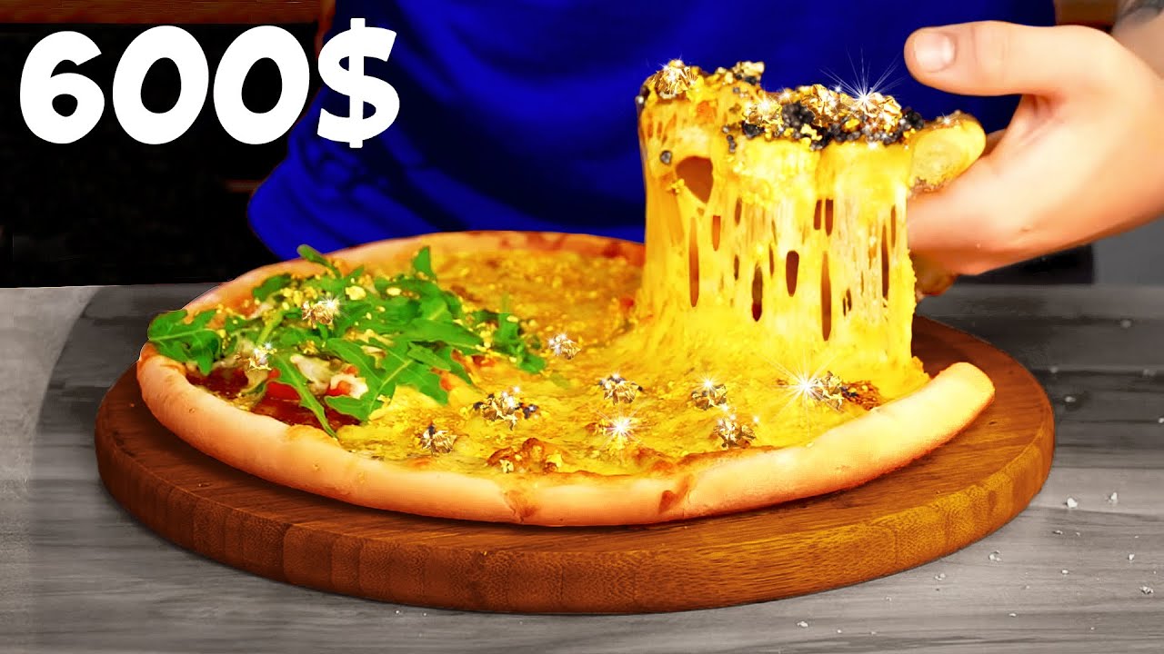 Najdroższa pizza na świecie | Przygotowaliśmy złotą pizzę za 600$ VANZAI COOKING