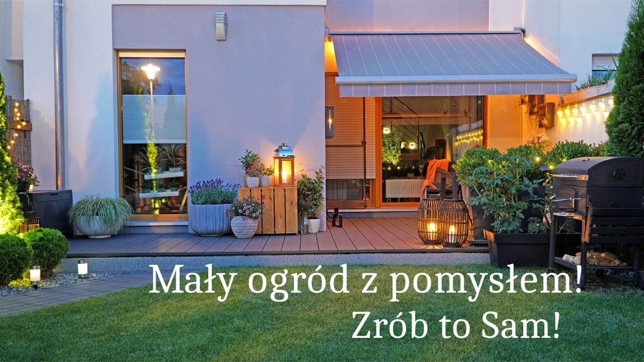 Oglądamy PIĘKNY mały ogród. Projekt ogrodu 75m2 z lustrem. Jak zbudować taras i urządzić mały ogród?