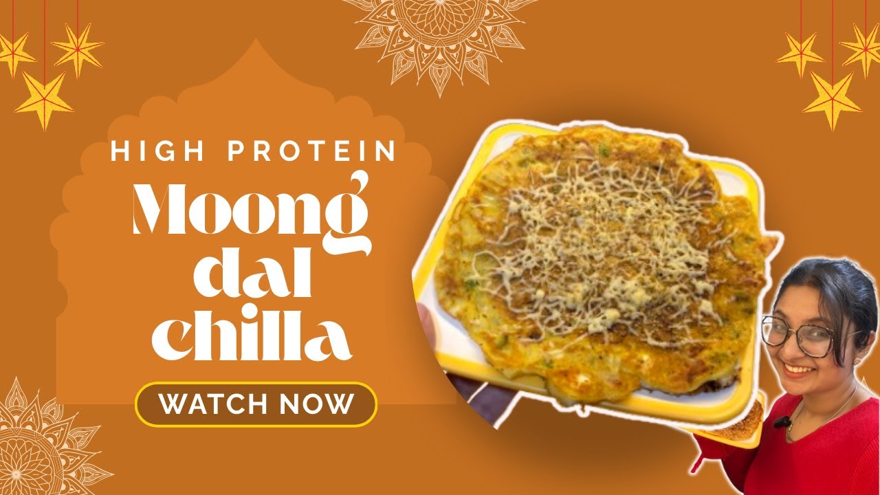 Moong Dal Chilla 💚 | High Protein Healthy Breakfast Recipe
