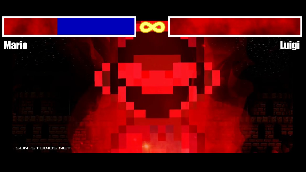 Power Star 4 - Final Battle scene with health bars