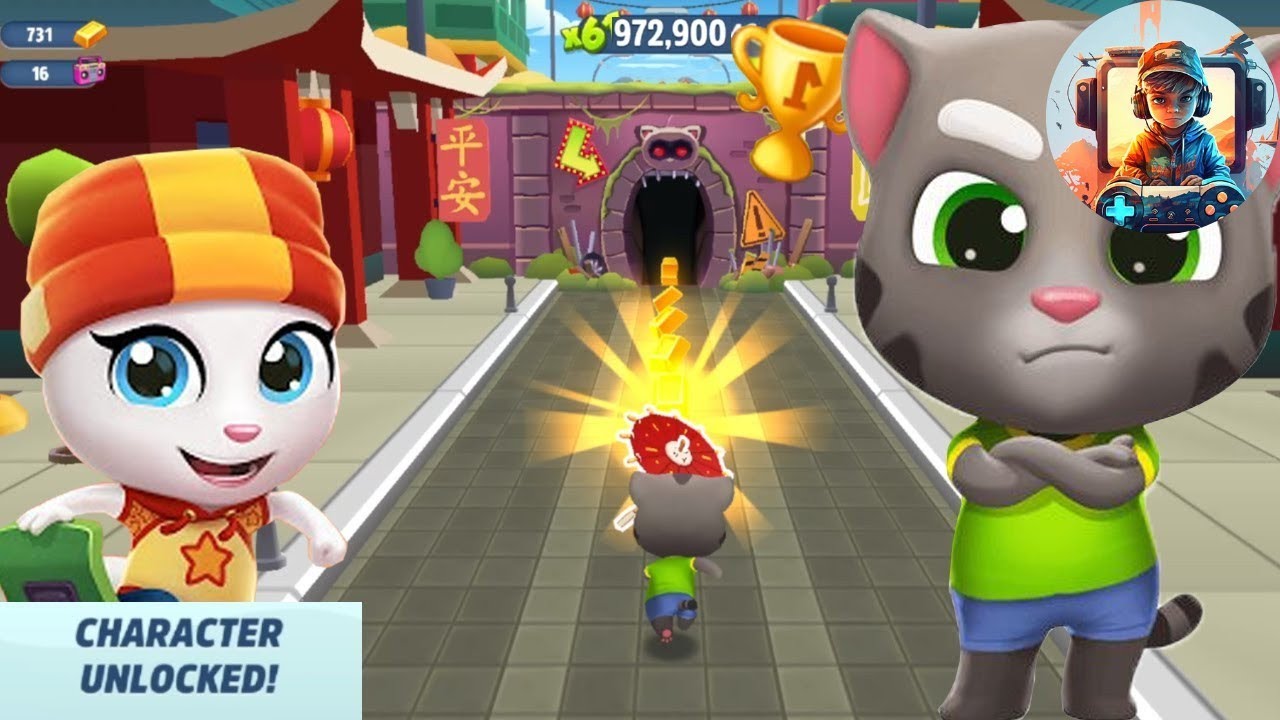 Gameplay Hard 🔥- talking tom gold run - Part 53 !