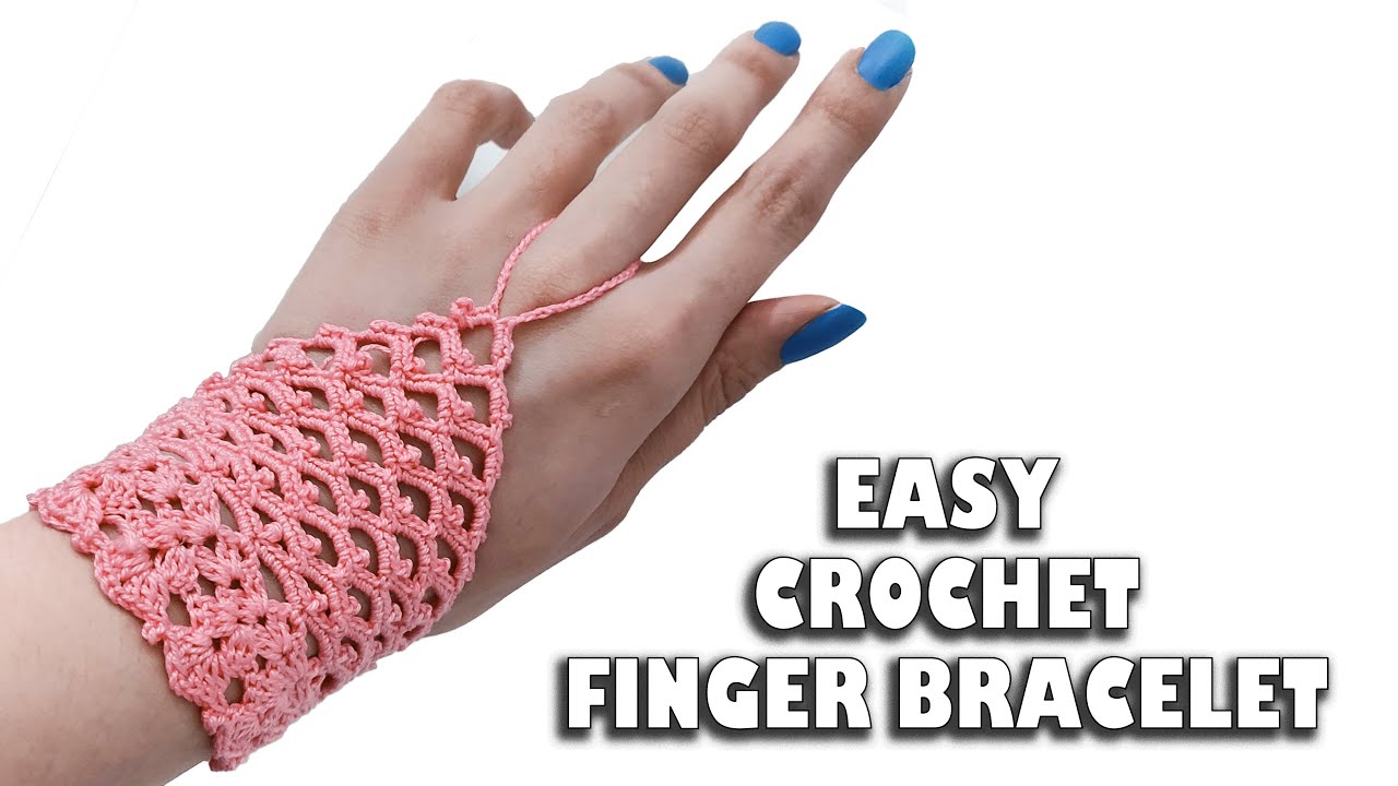 Crochet Finger Bracelet Tutorial For Absolute Beginners!
