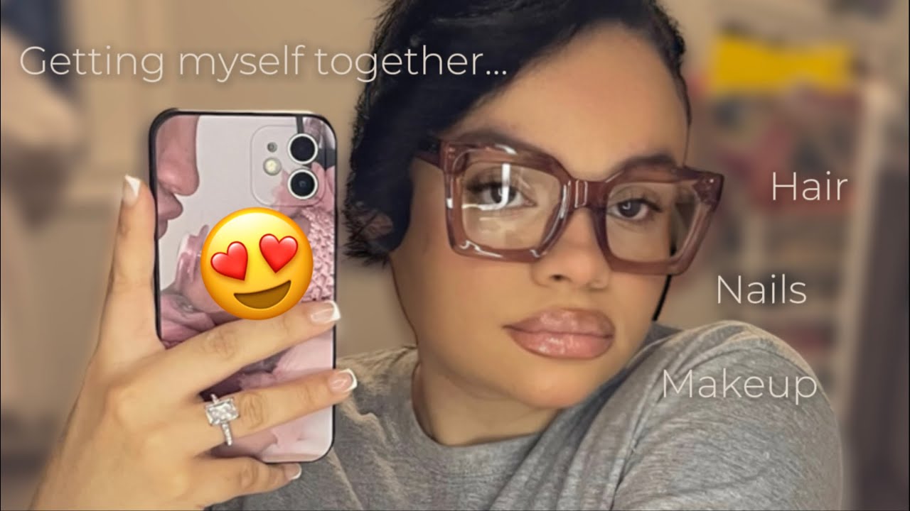 Getting myself together after having surgery | Hair, nails, makeup ✨