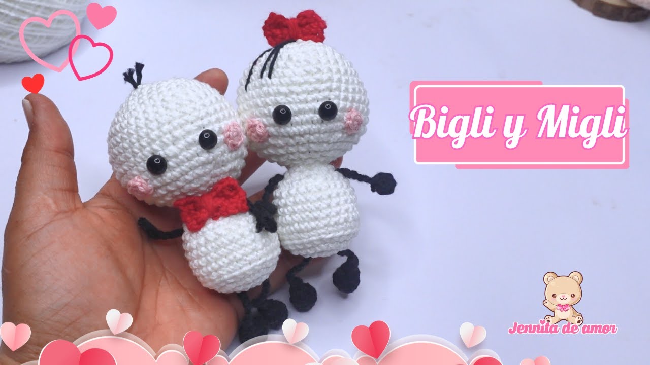 BIGLY & MIGLI Tutorial Amigurumi Patron en Video Español-Ingles