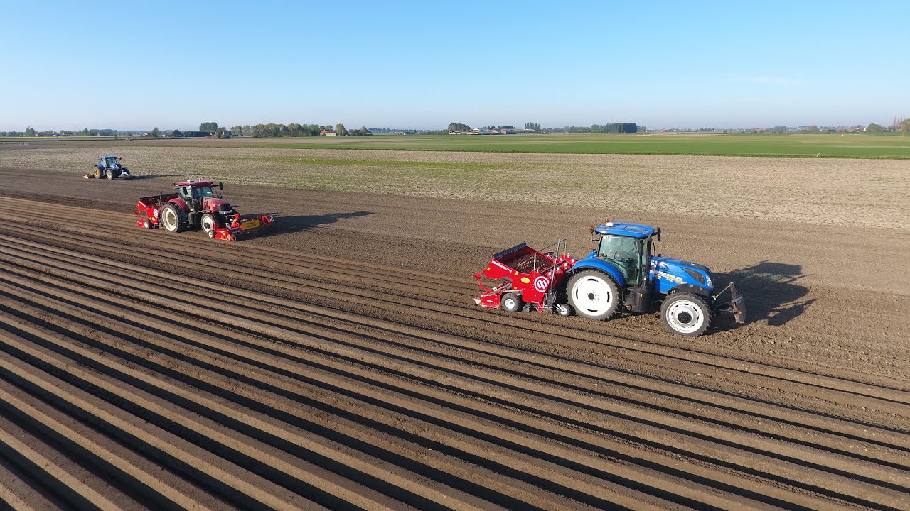 Plantation de pommes de terre 2020 avec deux planteuses ! Miedema - NewHolland