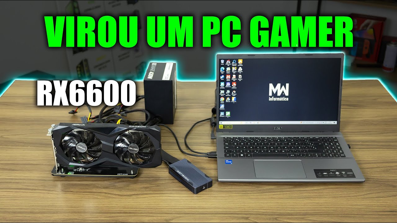 CONSEGUI INSTALAR UMA PLACA DE VÍDEO NO NOTEBOOK DA ACER DE UM JEITO FÁCIL