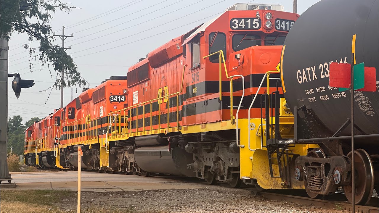 HESR 745 ~ HESR 3867, 3866, 3414 & CFE 3415 northbound Genesee Yard & Mershon Diamond Carrollton Mi