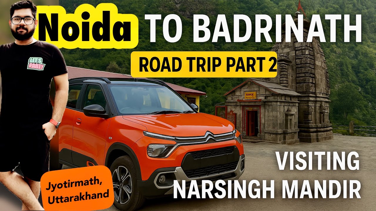 Noida to Badrinath Road Trip Part 2 🚗 | Narsingh Mandir Joshimath Darshan | Citroën C3 Vlog
