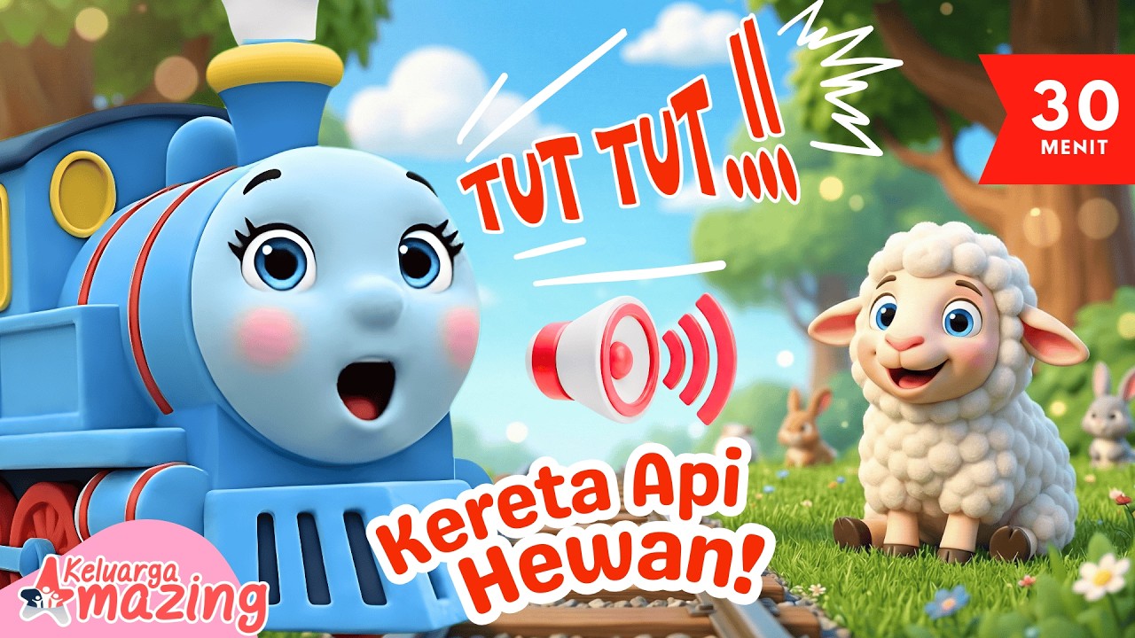 Tut Tut Kereta Hewan Lucu 🚂🐻🐰 | Tebak & Belajar Nama Hewan | Video Edukasi Anak PAUD & TK