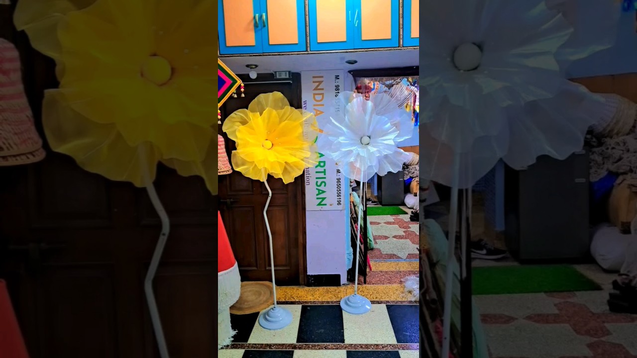 organza fabric flower|  giant flower| tissue flower 