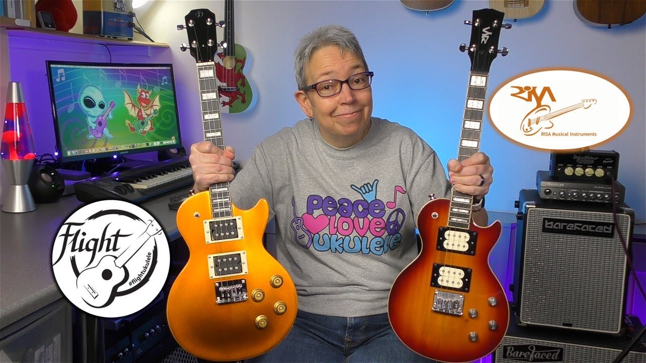 Flight Centurion & Risa LP Electric Ukulele Comparison
