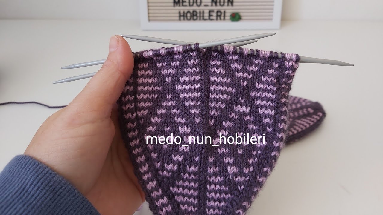 Kilim Desinli Patik /Anadolu Motifleri /5 Şiş Kilim Desenli Patik /En Kolay Anlatım /Part 1