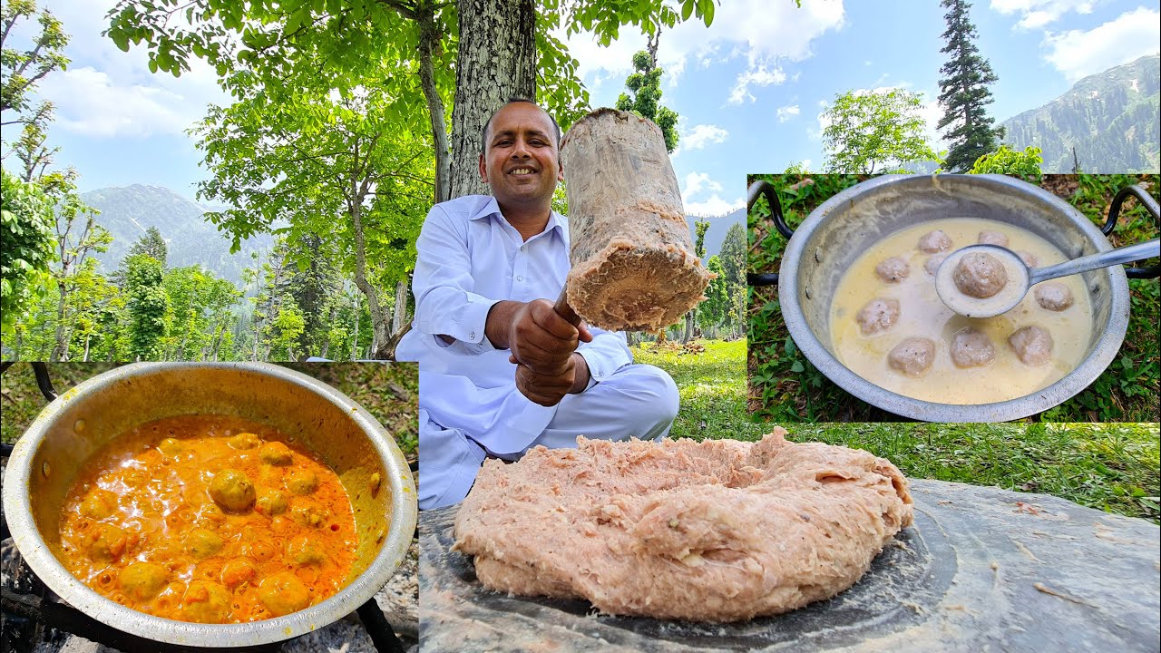 Goshtaba Aur Rista Recipe | Wazwaan Gushtaba Rista | Kashmiri Village Food | Mubashir Saddique