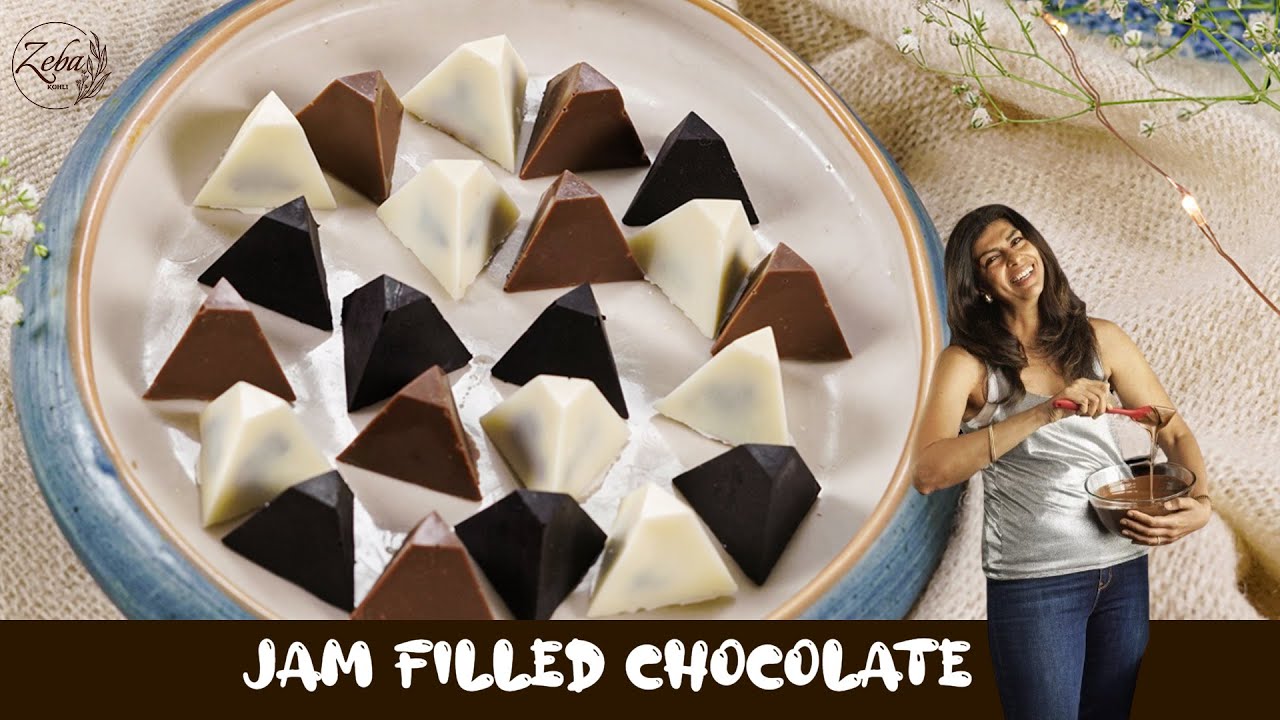 How To Make Jam Filled Chocolate | Chocolate Aur Jam Recipe | Zeba Kohli