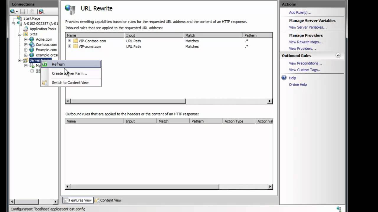 Bindings and Rules for Application Request Routing (ARR)-Week 32