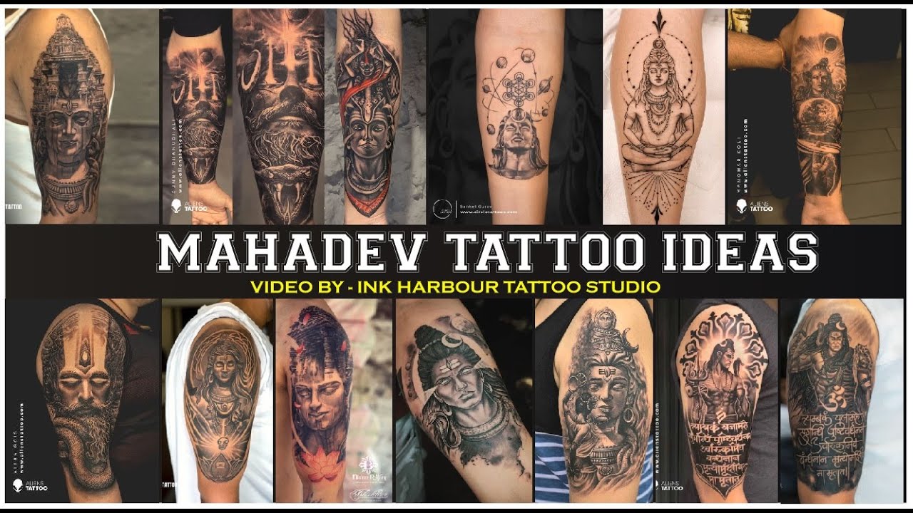 MAHADEV TATTOO, SHIVA TATTOO IDEAS, MAHAKAL TATTOOS, TATTOOS FOR MEN, SHIVA PORTRAIT TATTOOS HD VDO