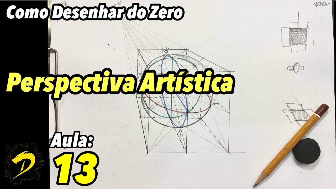 Como Desenhar Perspectiva Artística do Zero. Aula 13 ESFERA