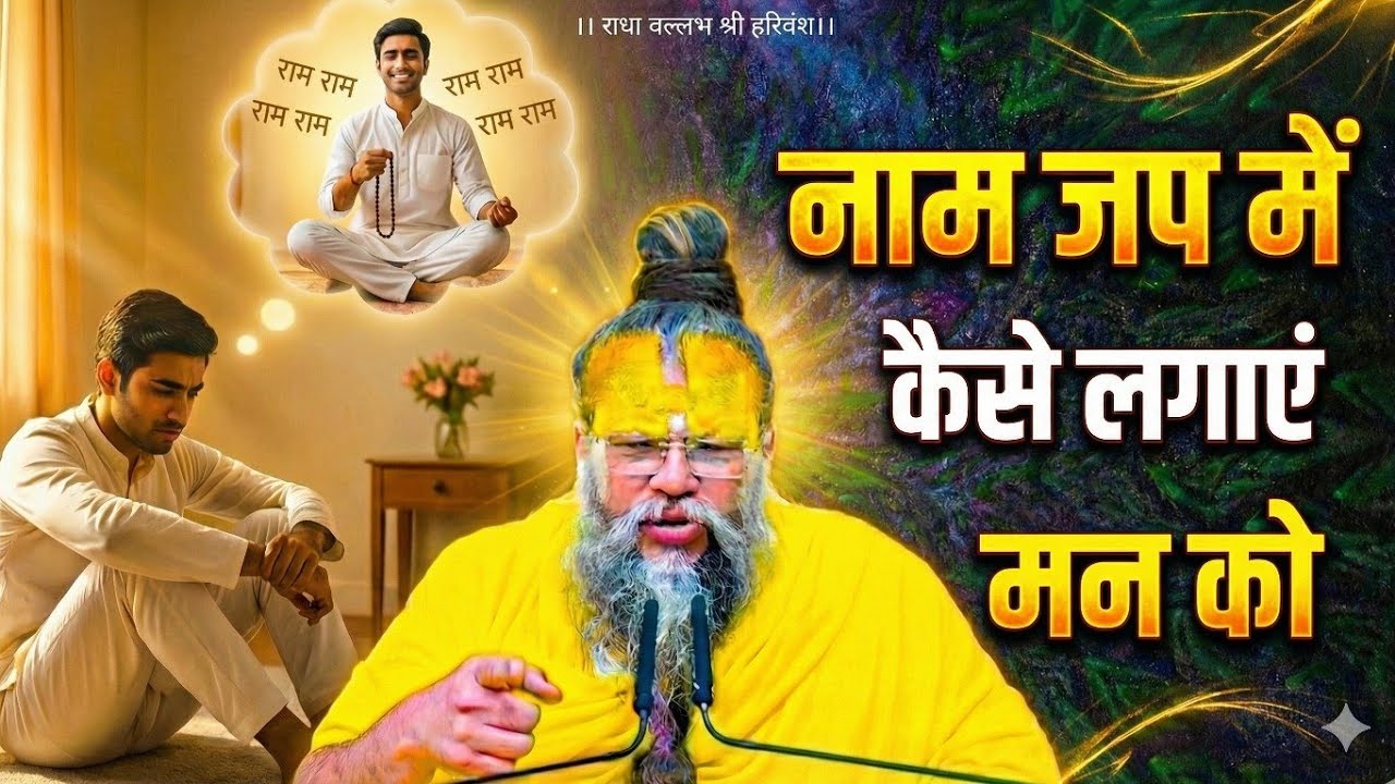 कैसे मन को भजन और नाम जप में लगाए?? भगवत्प्राप्ति कैसे हो?? Shri Hit Radha Kripa।। Satsang।।