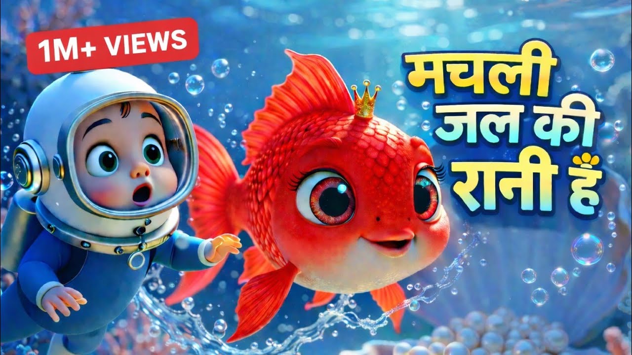 मछली जल की रानी हैं | 4k Kids Fun rhymes Let's Fun dance with Fish