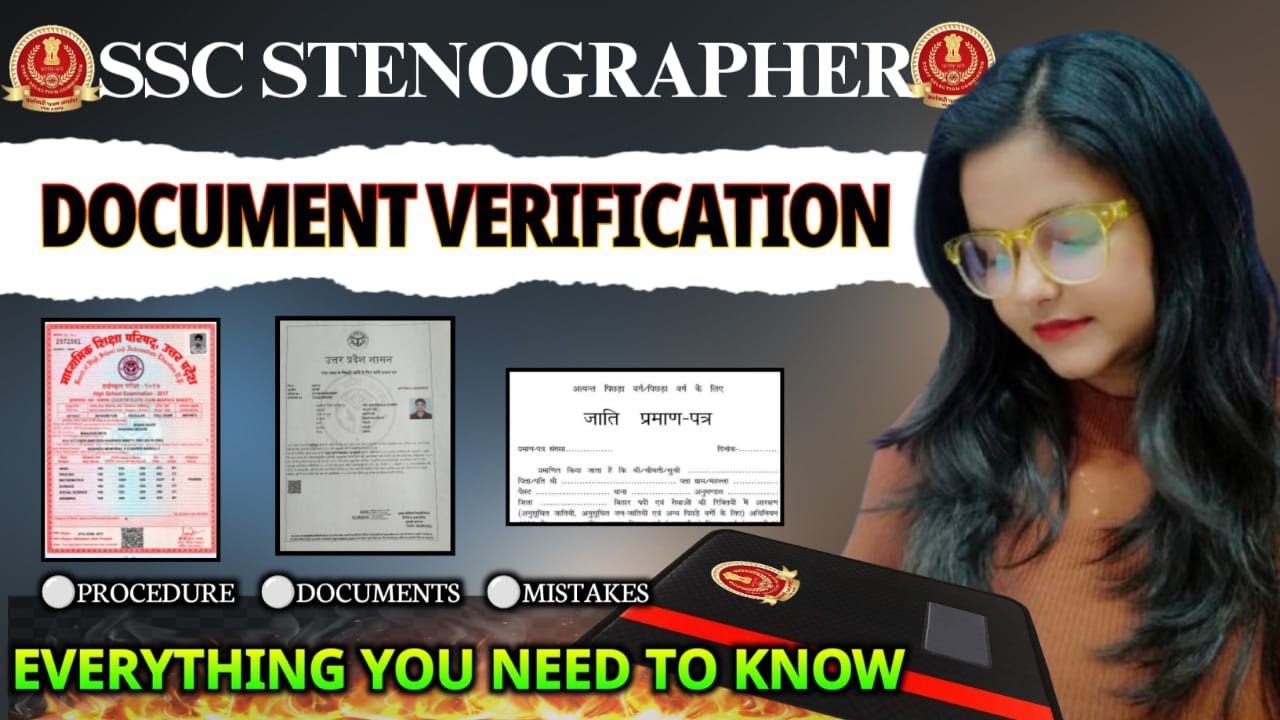 DOCUMENT VERIFICATION For Central Govt Jobs || SSC STENO || PRATISHTHA