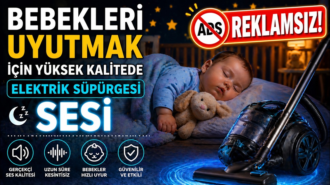 ELEKTRİK SÜPÜRGE SESİ- YÜKSEK KALİTE- KOLİK BEBEKLER İÇİN ASMR