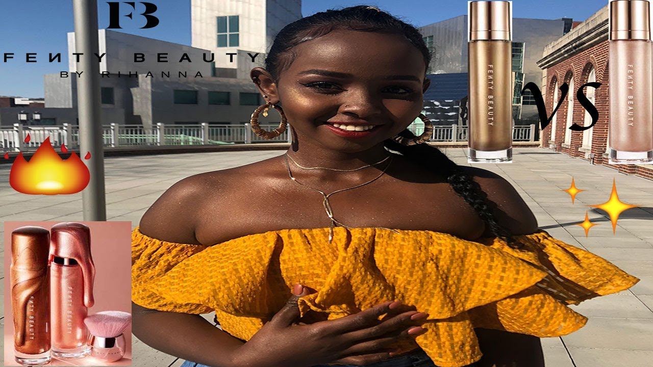 FENTY BODY LAVA BROWN SUGAR VS. WHO NEEDS CLOTHES | DARK SKIN