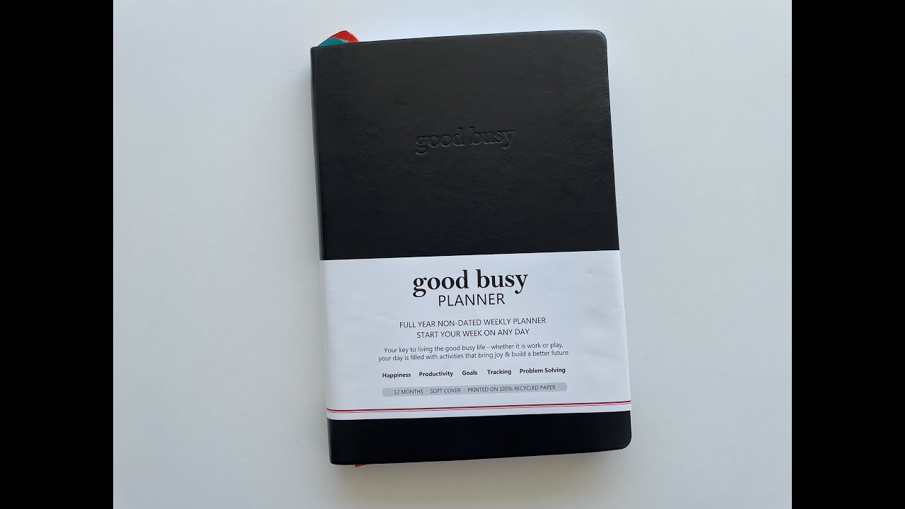 good busy Planner Review  (Undated goal planner, vertical weekly spread)