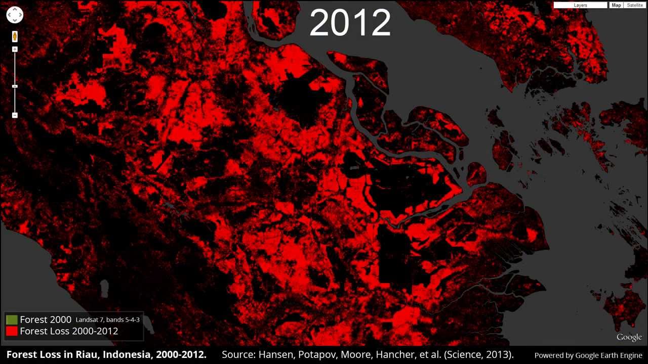 Forest Loss in Riau, Indonesia, 2000-2012