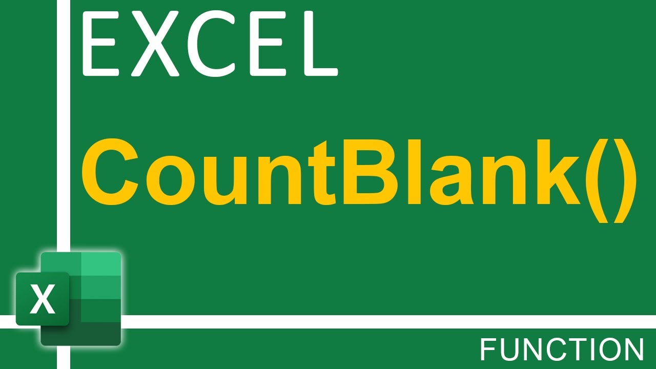 How To Use Excel CountBlank Function | Excel Tutorial for Everyone