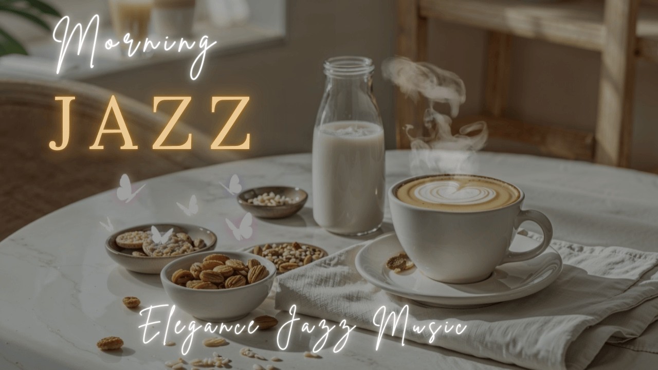 Coffee Jazz Music ☕Almond Milk Backgrund for Great Moods, focus on work and study