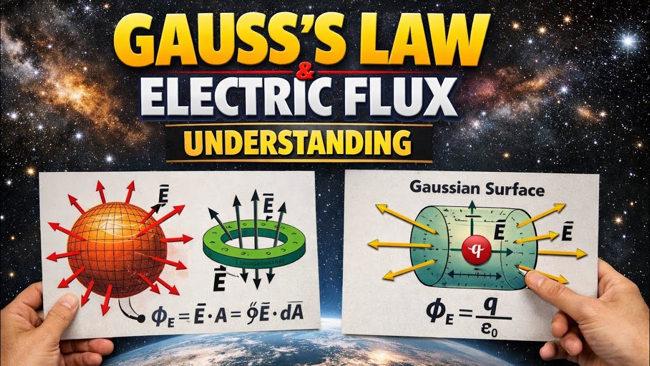 Electrostatics Part-2| GAUSS LAW | ELECTRIC FLUX | CONTINUOUS CHARGE DISTRIBUTION | CUET UG | CBSE |