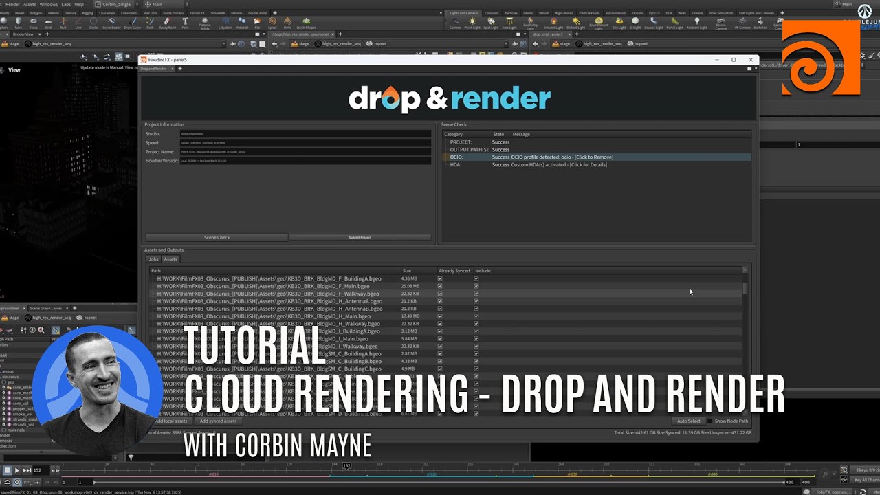 Tutorial: Cloud Rendering - Drop and Render ( Houdini )
